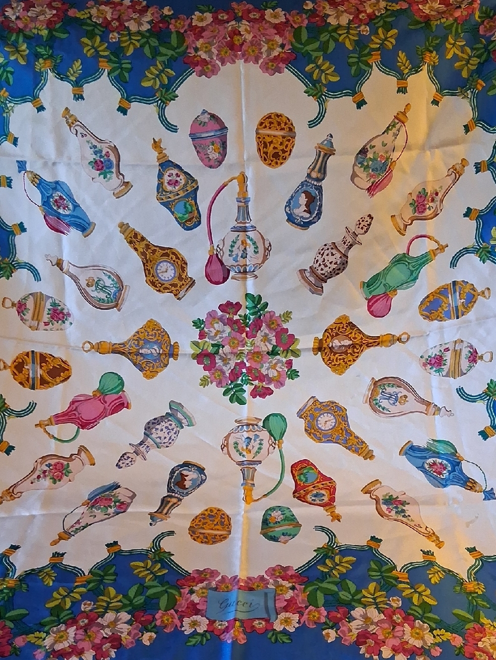 Gucci Silk Scarf 1990's